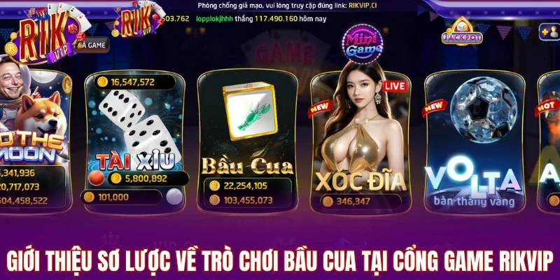 Giới thiệu sơ lược về trò chơi Bầu Cua tại cổng game RIKVIP