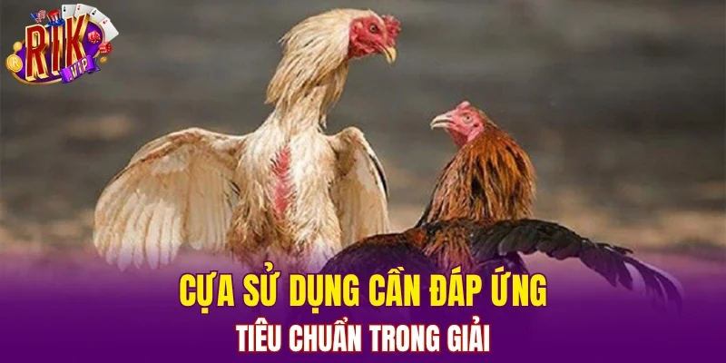 Cựa sử dụng cần đáp ứng tiêu chuẩn trong giải