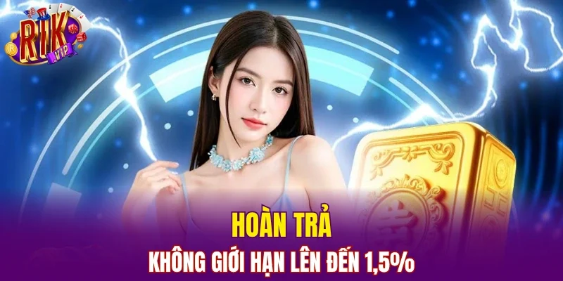 Hoàn trả không giới hạn lên đến 1,5%